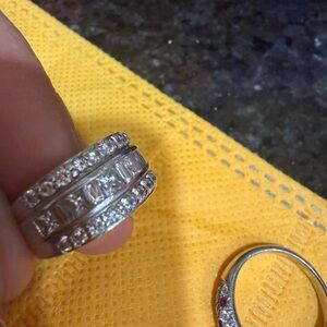 Elegant 14 karat white gold kallati Band Ring